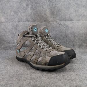 Columbia Shoes Womens 10 Hiking Boot Redmond Mid Waterproof Leather Outdoor Trek